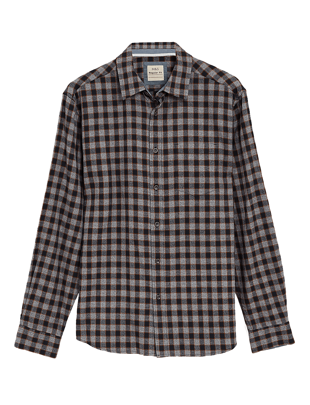 Brushed Cotton Checked Shirt