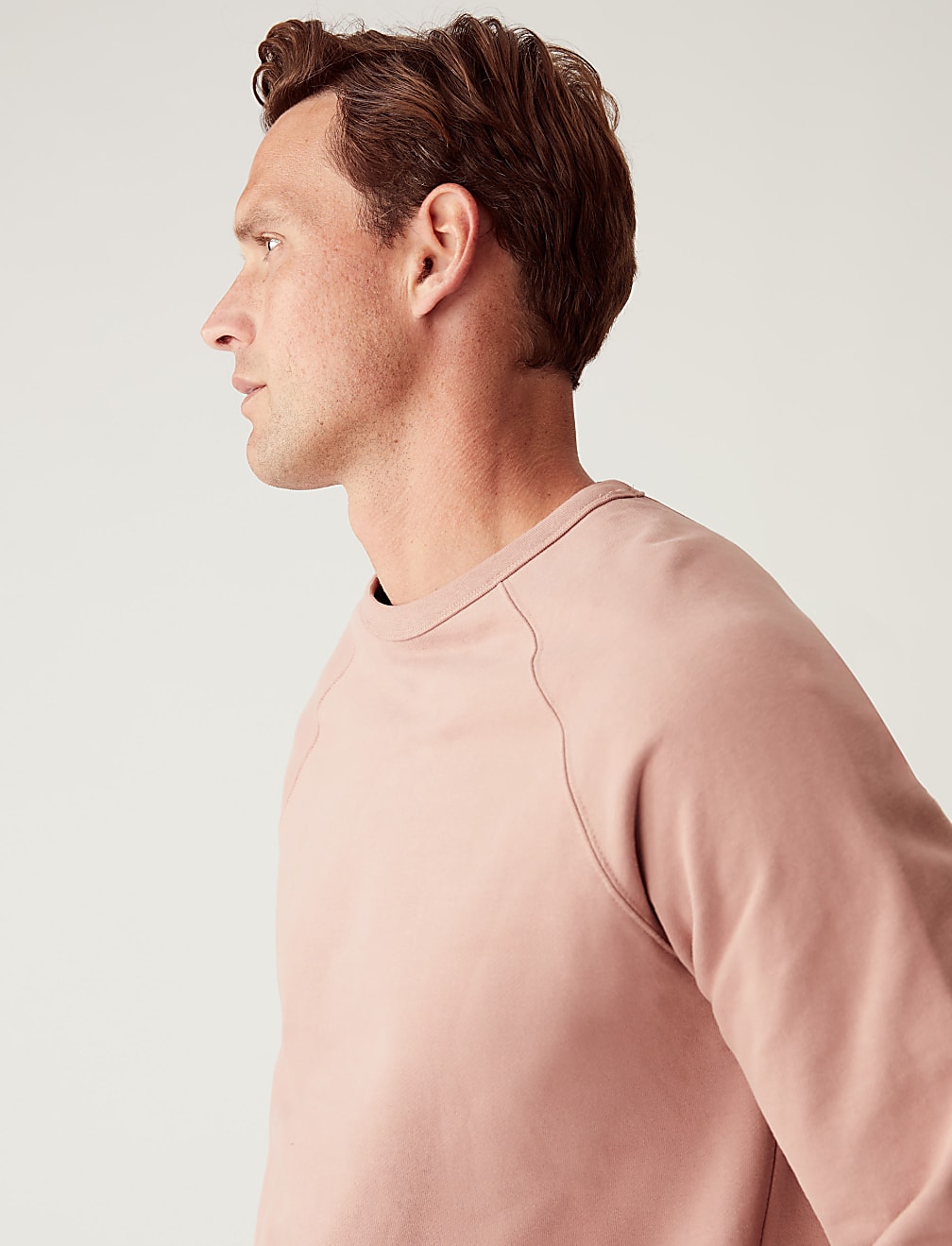 Pure Cotton Raglan Crew Neck Sweatshirt