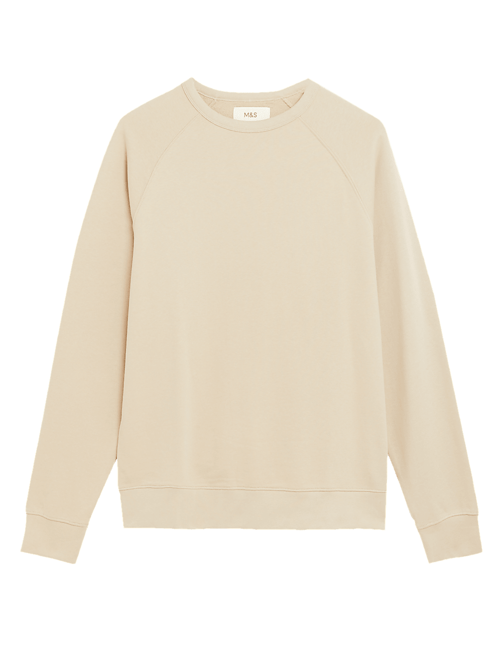 Pure Cotton Raglan Crew Neck Sweatshirt