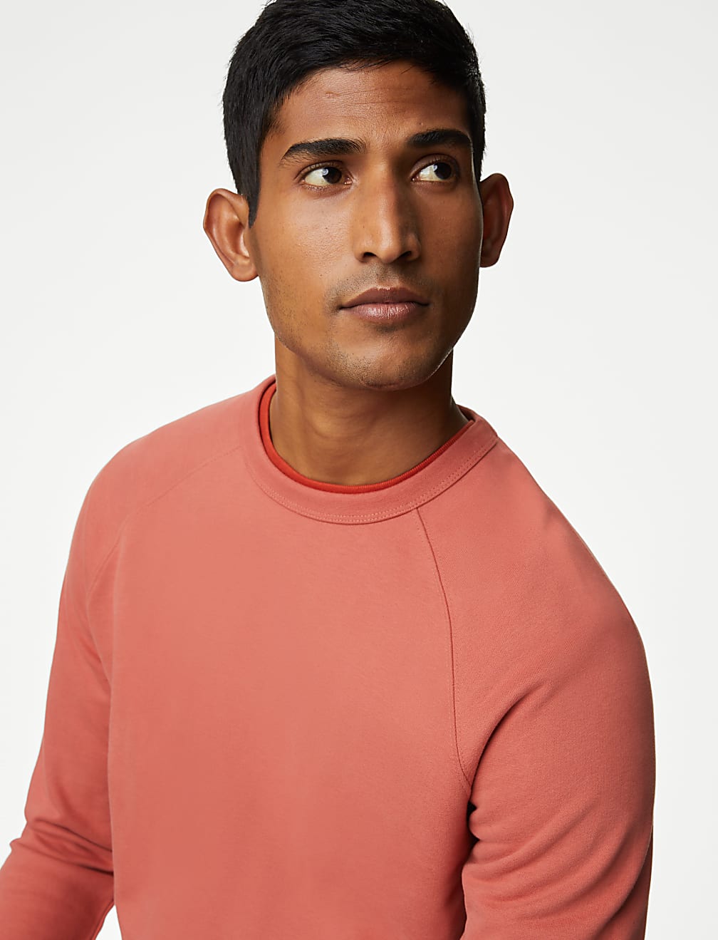 Pure Cotton Raglan Crew Neck Sweatshirt