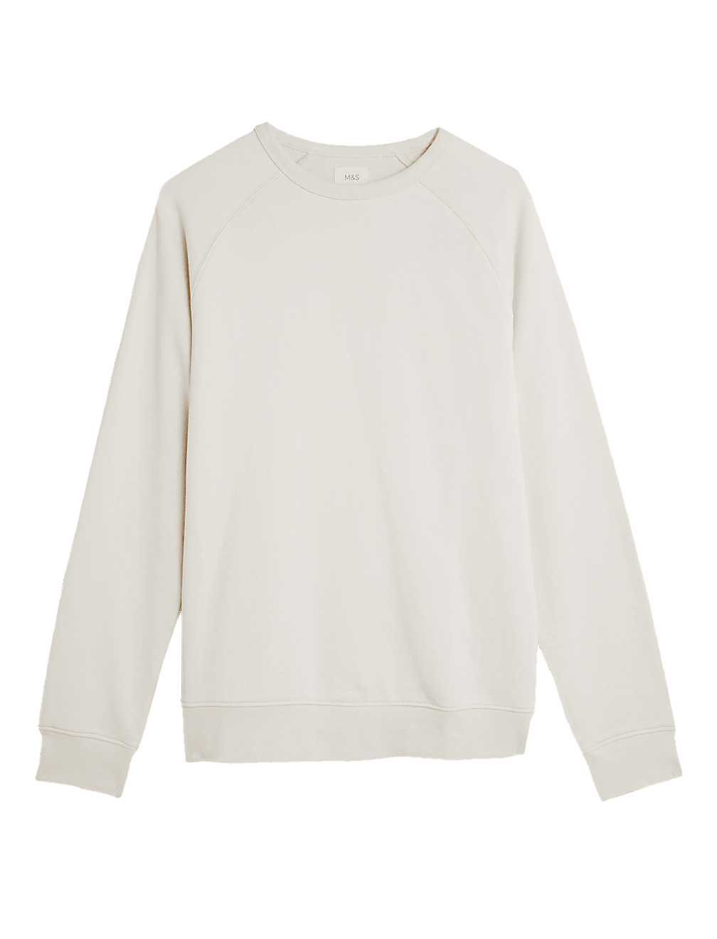 Pure Cotton Raglan Crew Neck Sweatshirt