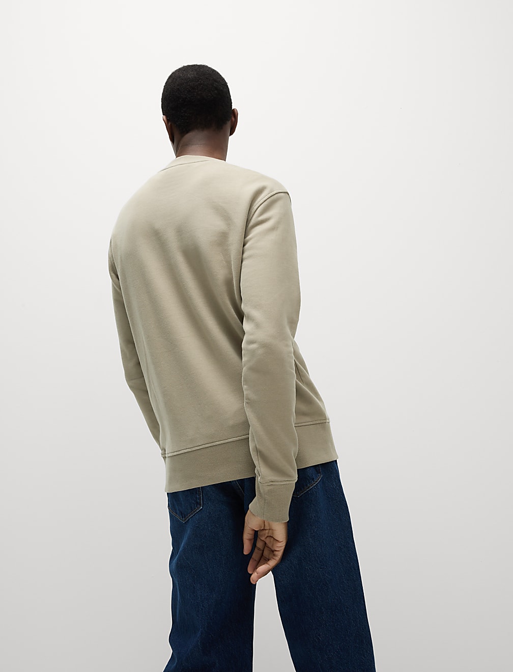 Pure Cotton Crew Neck Sweatshirt