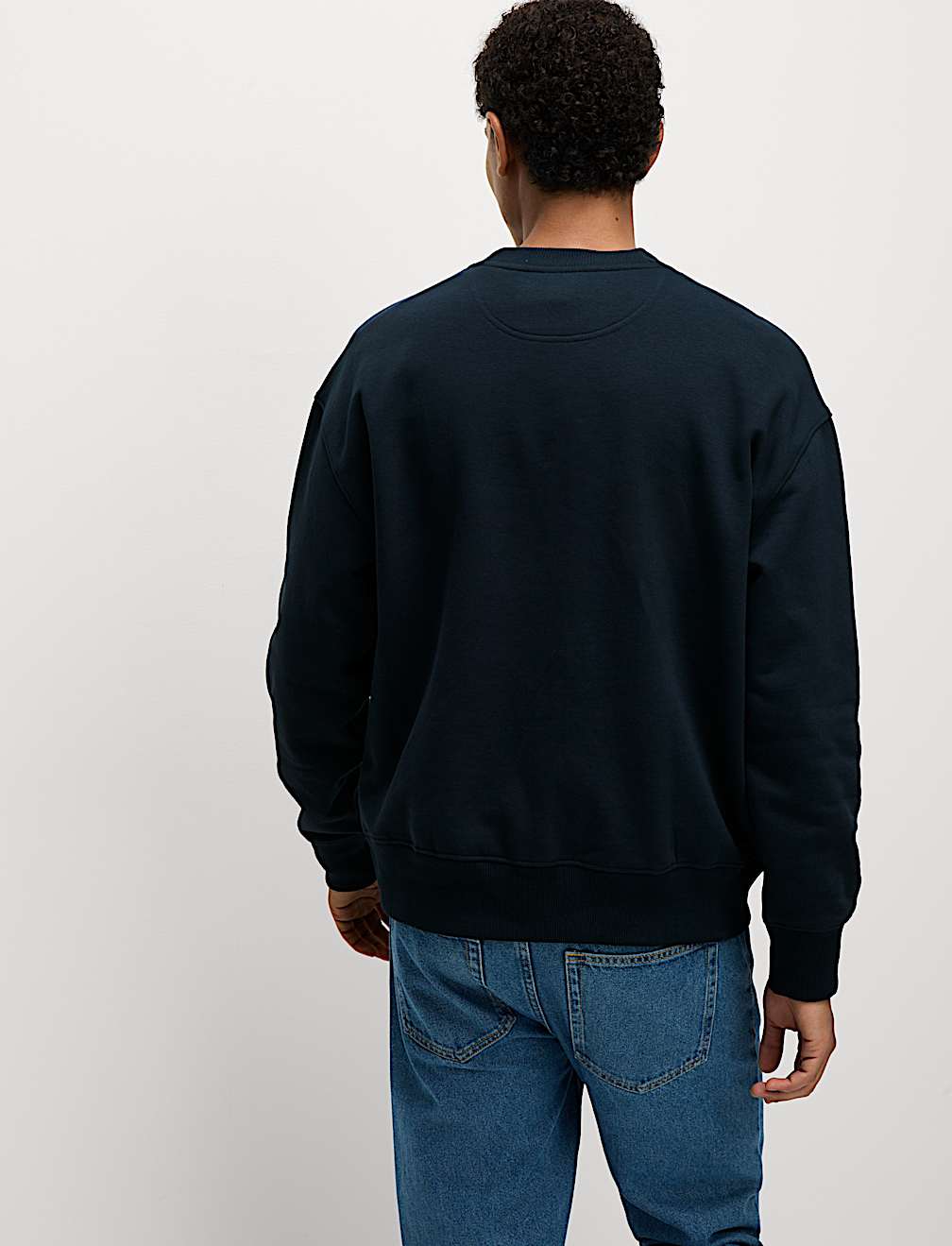 Oversized Cotton Rich Crew Neck Sweatshirt