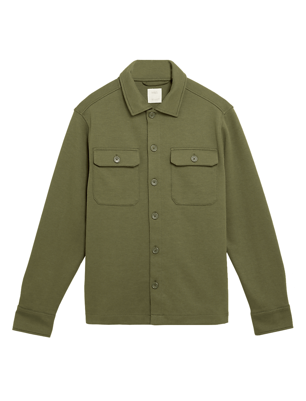 Cotton Blend Jersey Overshirt