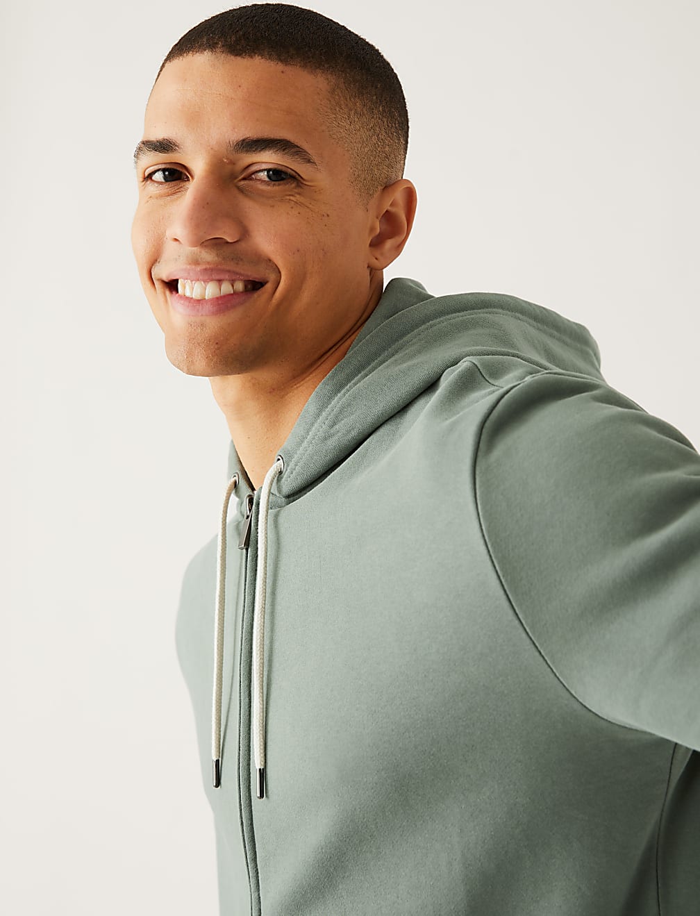 Pure Cotton Zip Through Hoodie