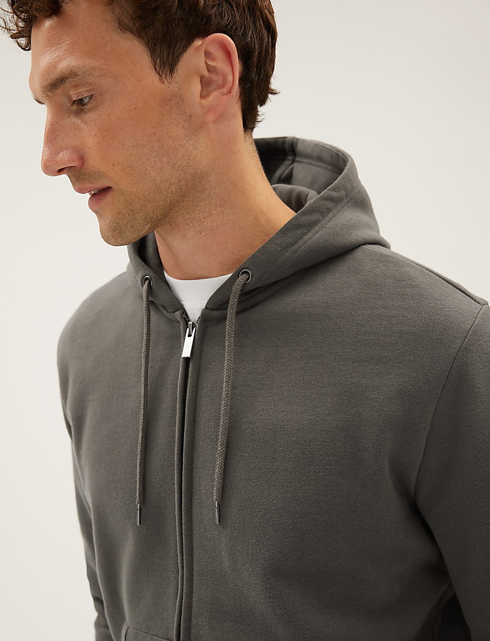 Pure Cotton Zip Through Hoodie
