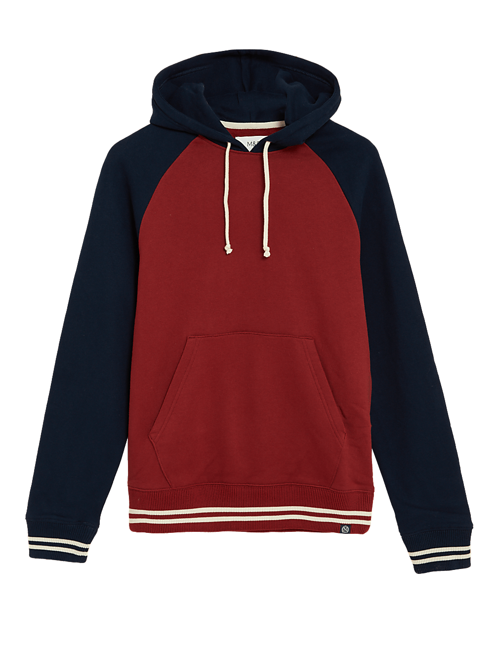 Pure Cotton Colour Block Hoodie