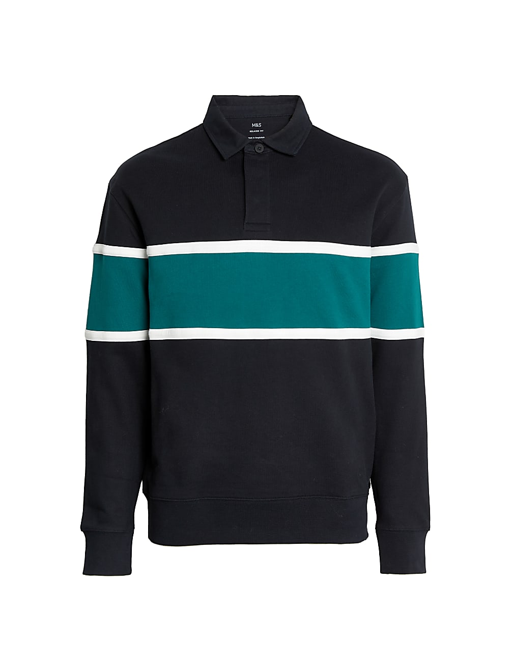 Relaxed Fit Pure Cotton Rugby Sweatshirt