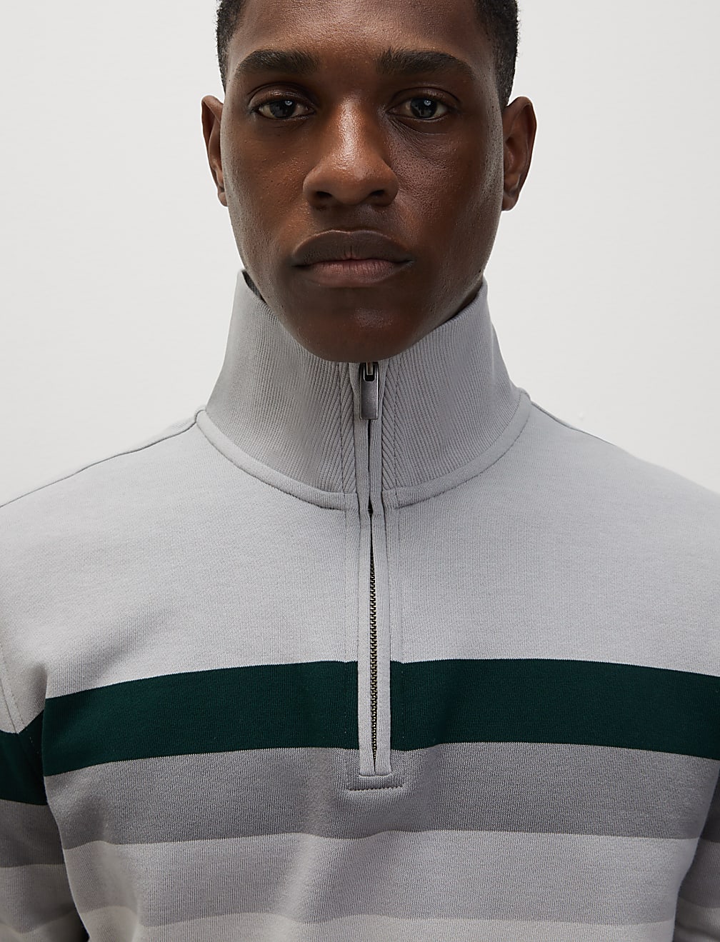 Pure Cotton Half Zip Sweatshirt