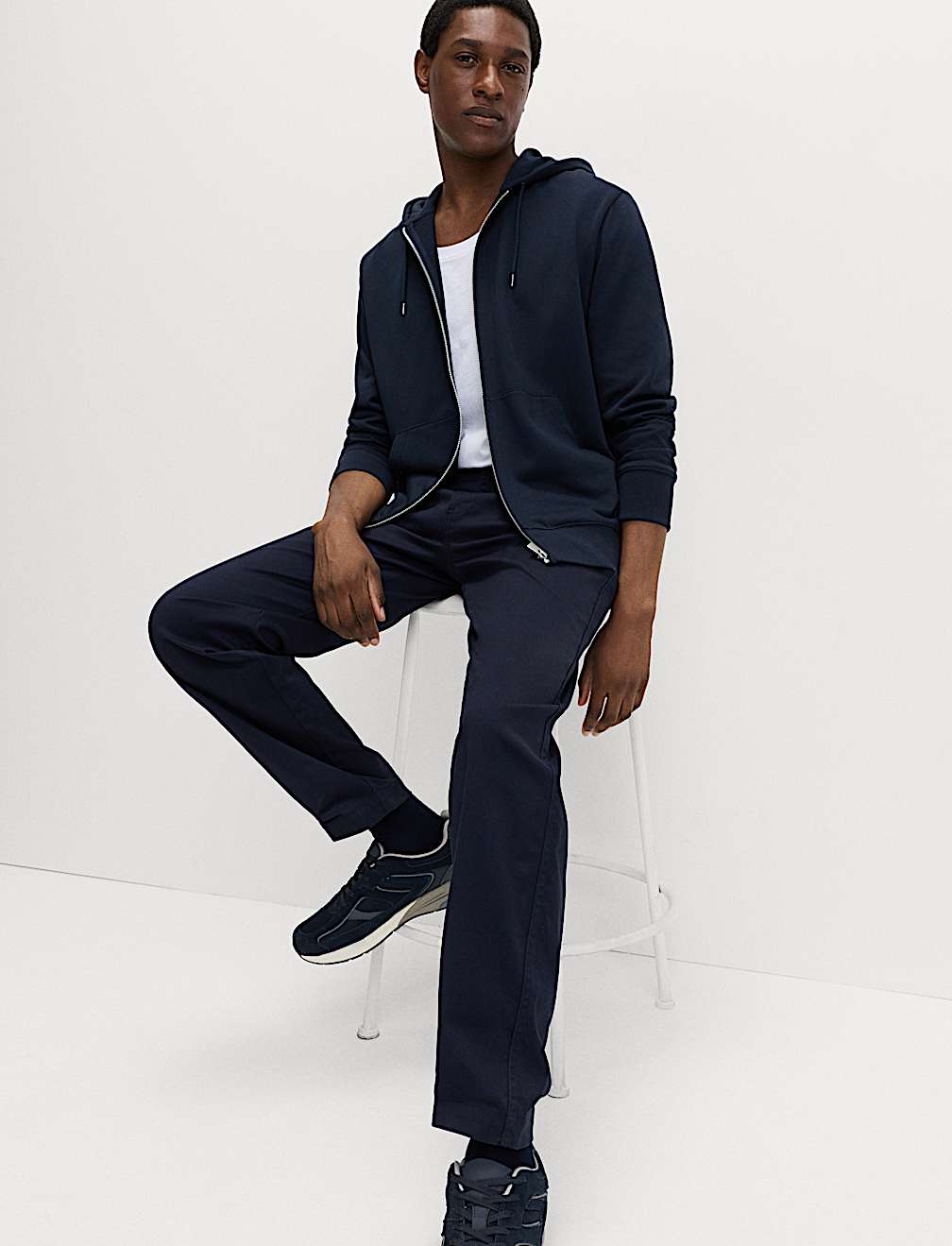 Cotton Rich Zip Through Hoodie