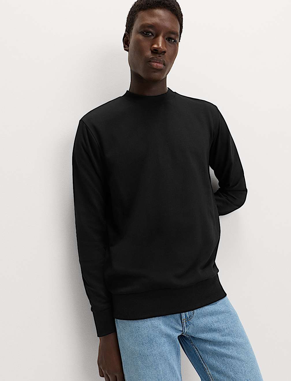 Cotton Rich Crew Neck Sweatshirt