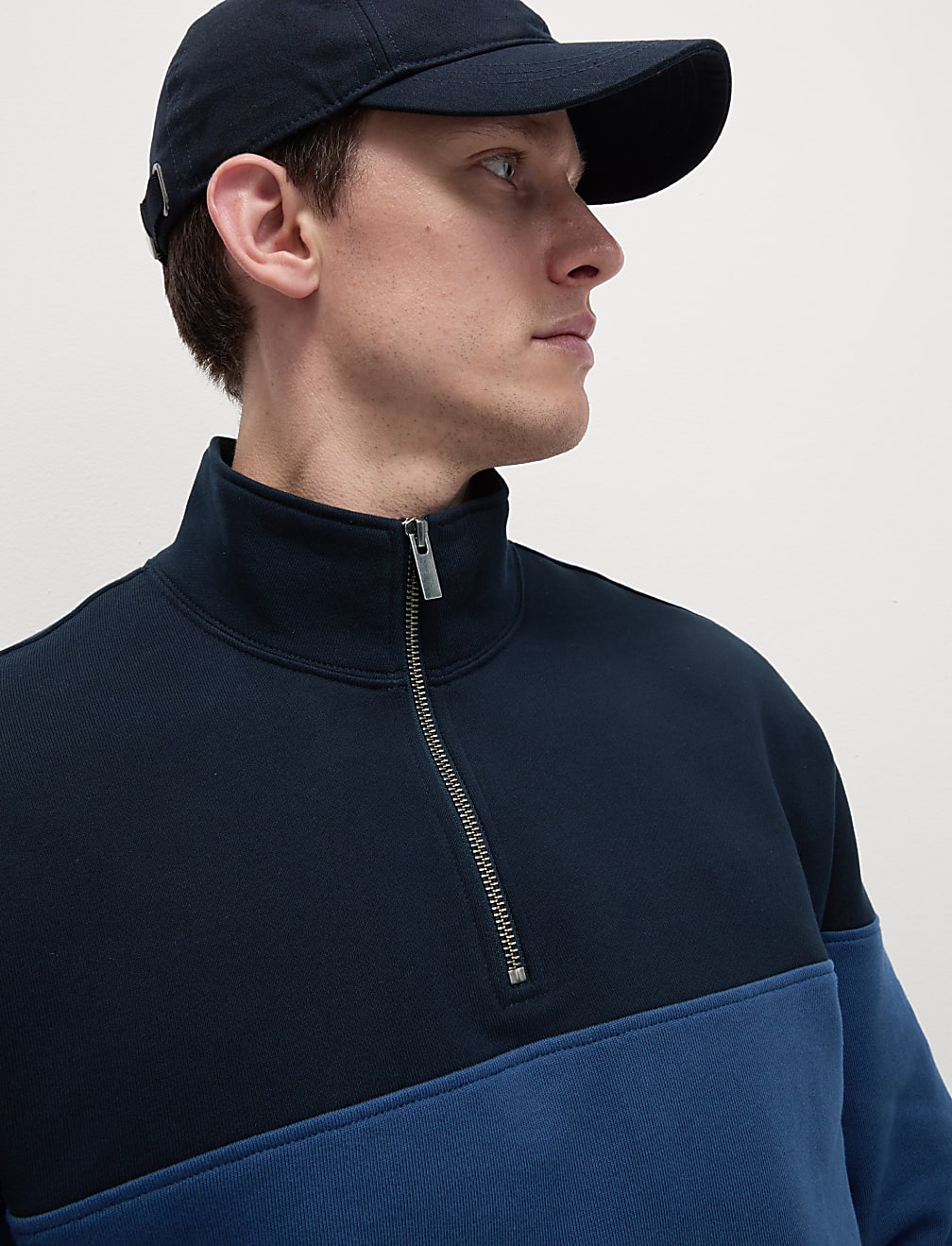 Pure Cotton Half Zip Sweatshirt