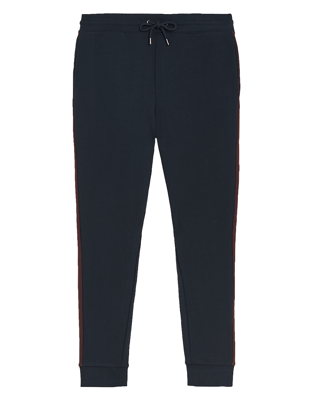 Side Stripe Cuffed Pure Cotton Joggers