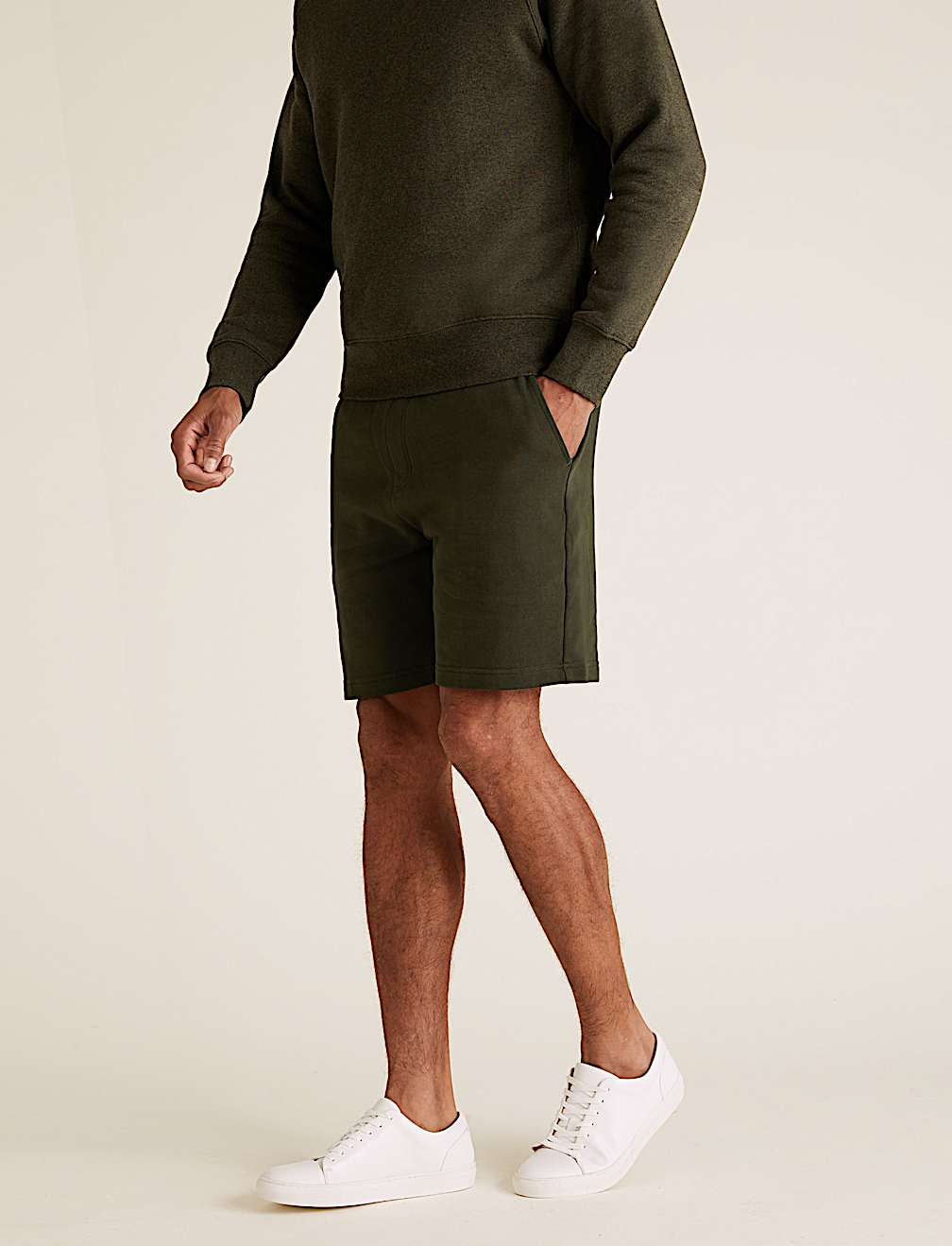 Pure Cotton Drawstring Jersey Shorts