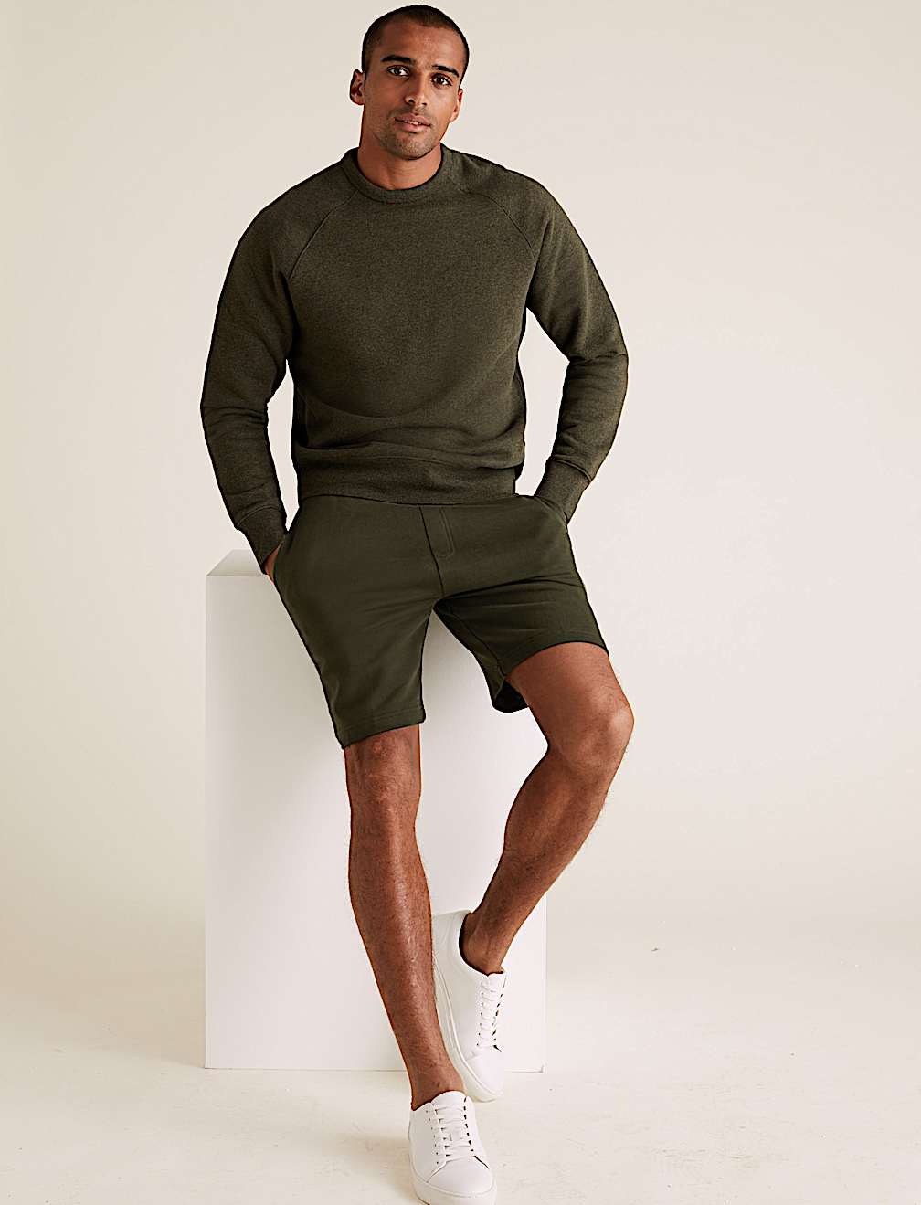 Pure Cotton Drawstring Jersey Shorts