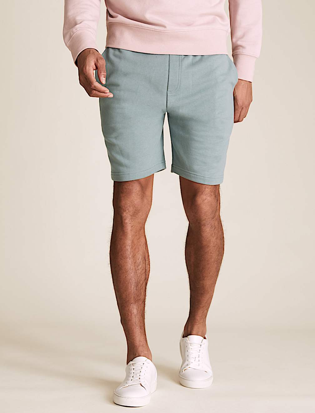Pure Cotton Drawstring Jersey Shorts