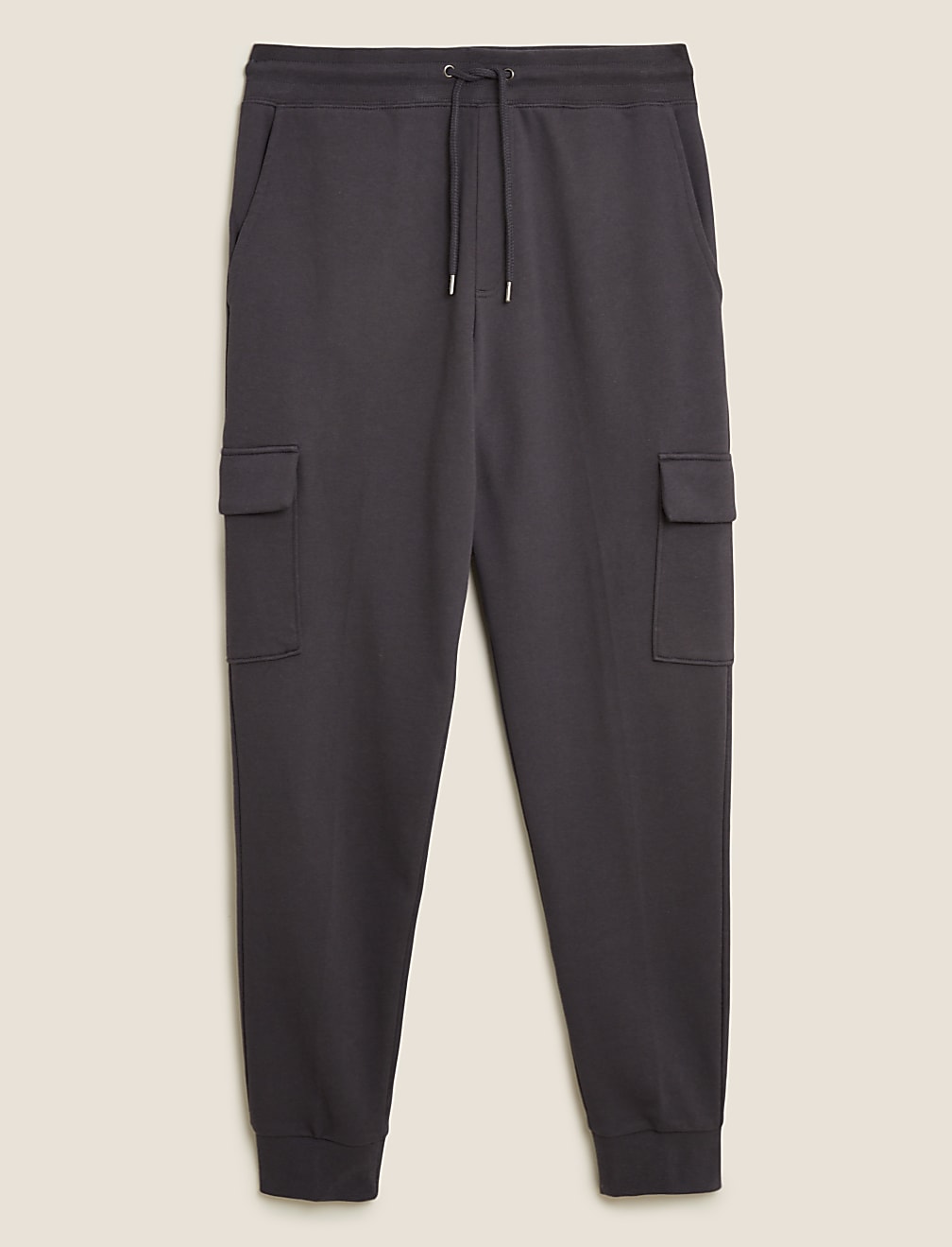 Cuffed Pure Cotton Cargo Joggers