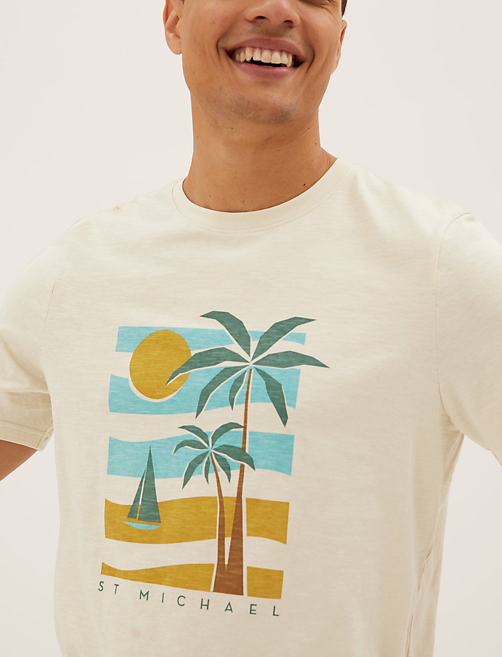Pure Cotton St Michael Graphic T-Shirt