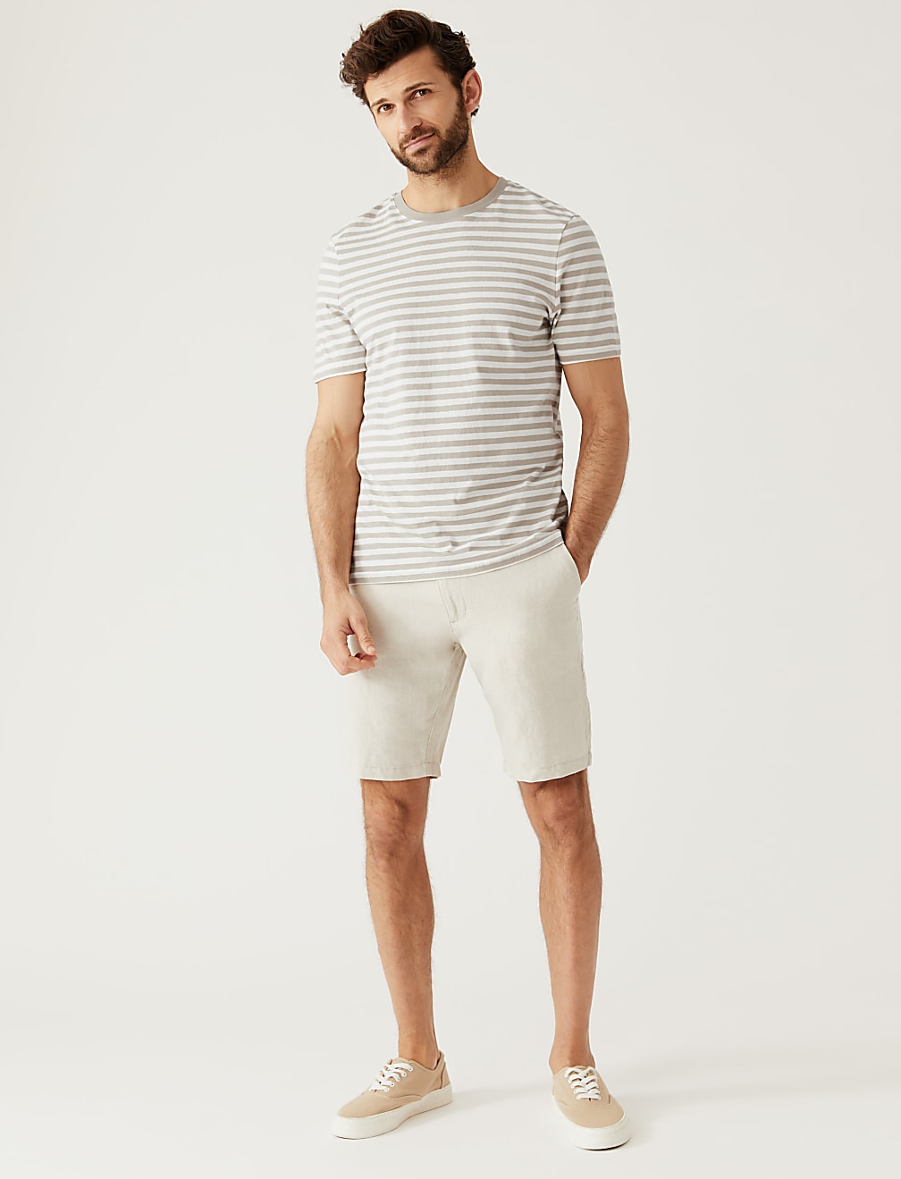 Pure Cotton Striped T-Shirt