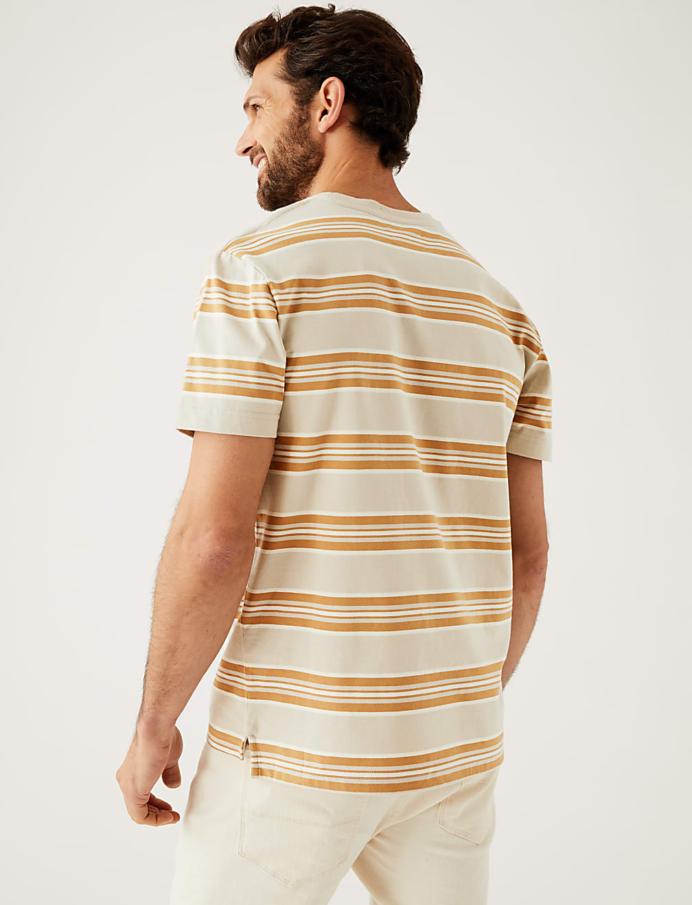 Pure Cotton Striped Heavy Weight T-Shirt