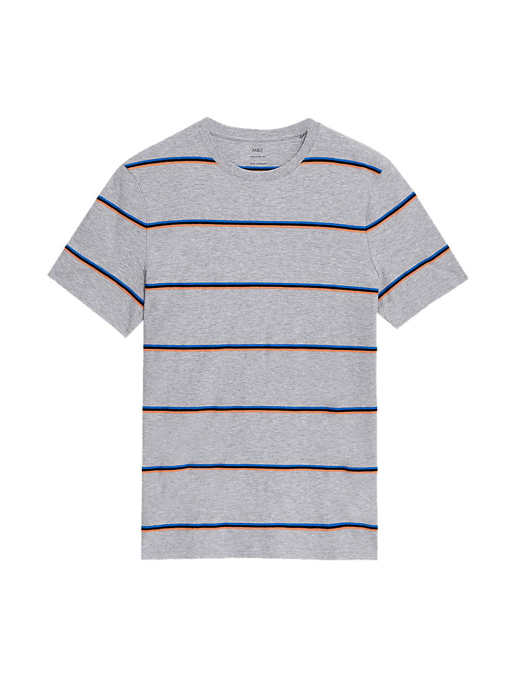 Pure Cotton Textured Striped T-Shirt