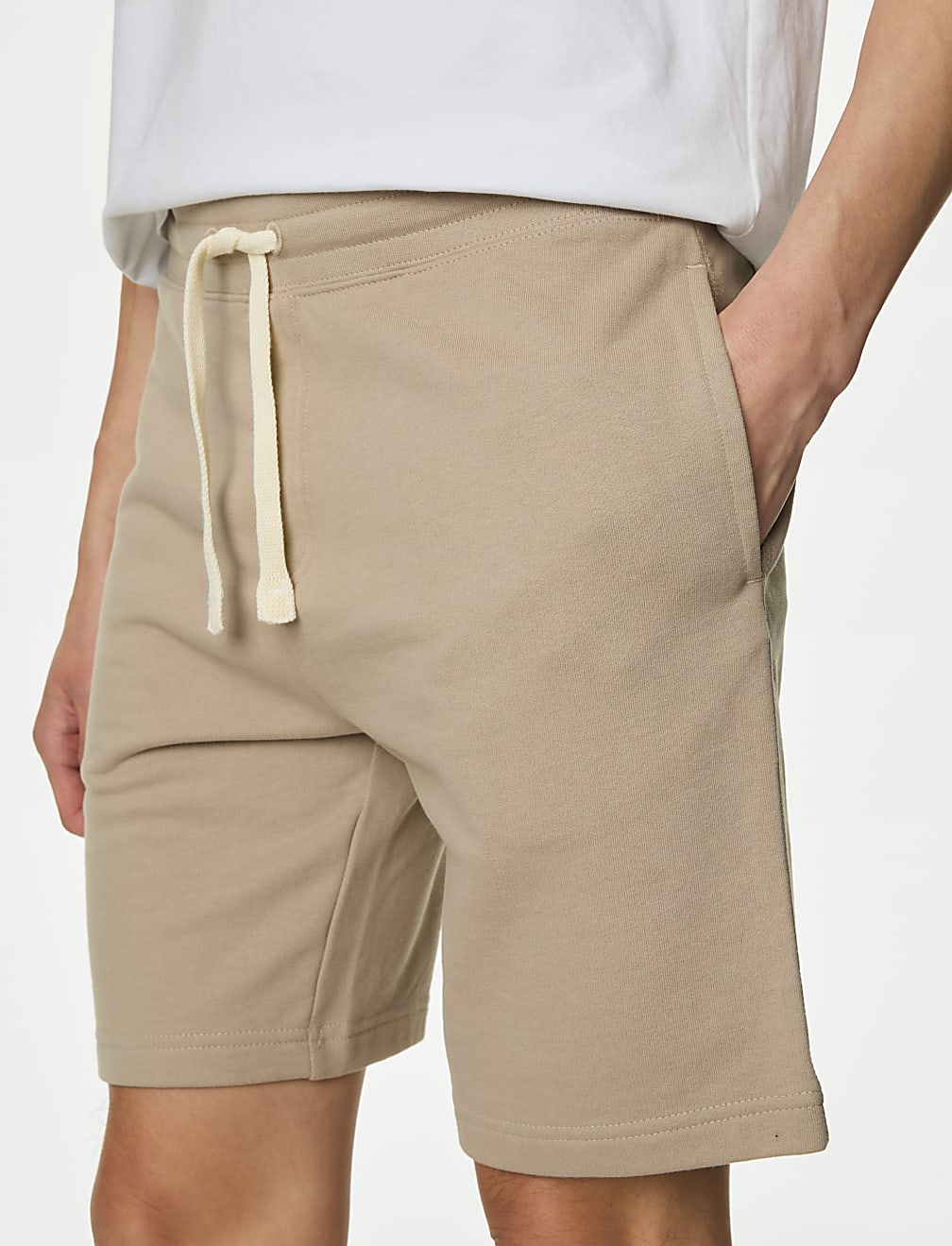 Pure Cotton Drawstring Jersey Shorts