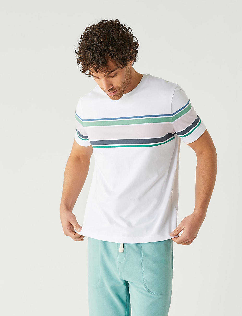 Pure Cotton Striped T-Shirt