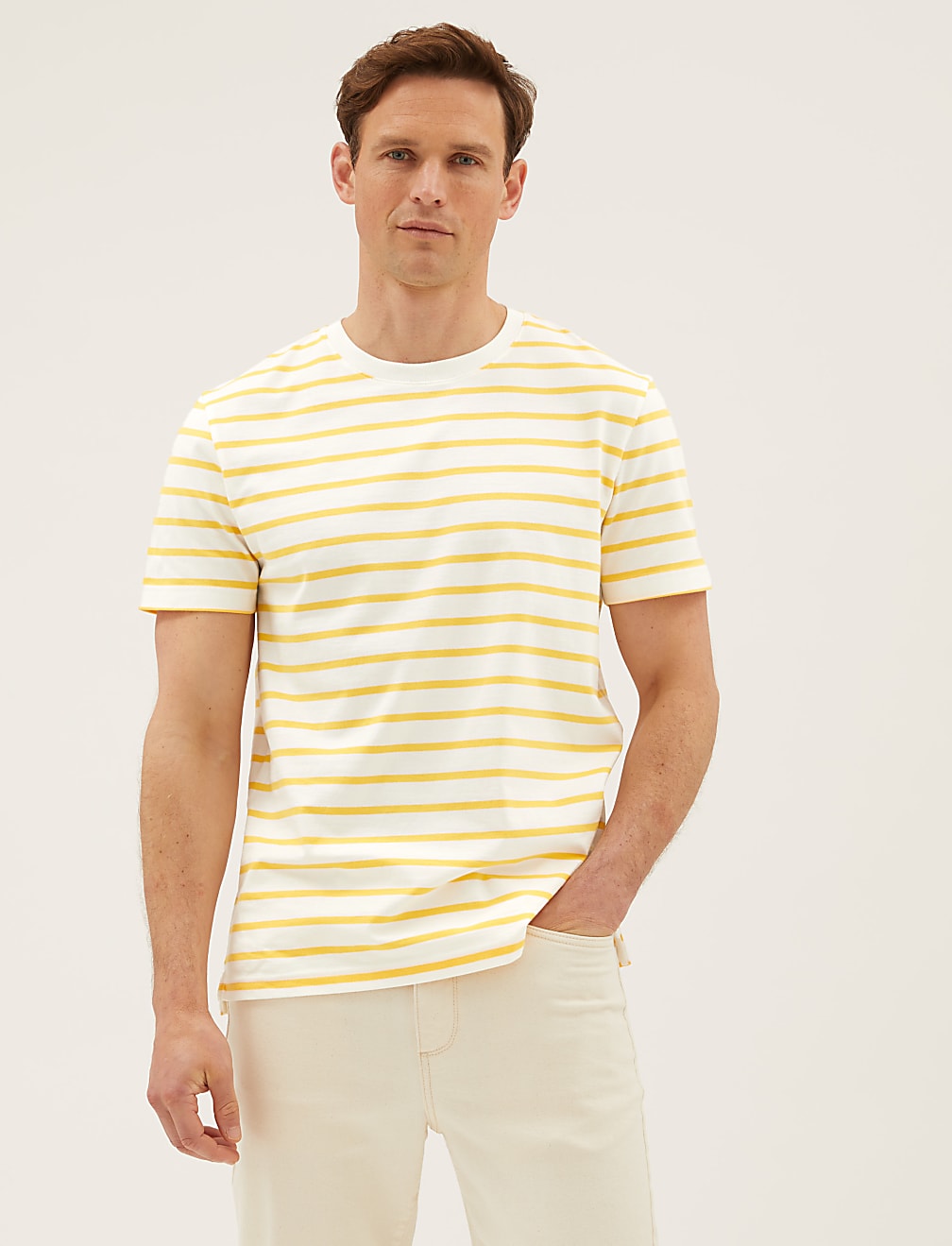 Pure Cotton Striped Heavy Weight T-Shirt