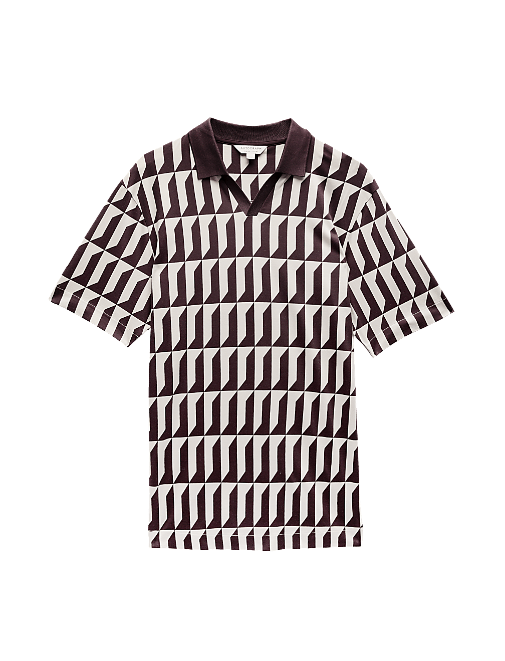 Pure Supima® Cotton Geometric Print Polo Shirt