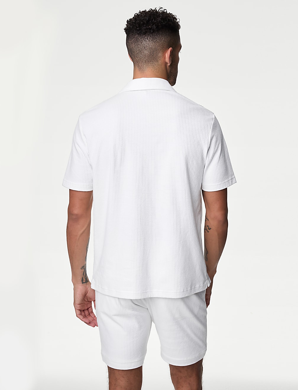 Pure Cotton Textured Polo Shirt