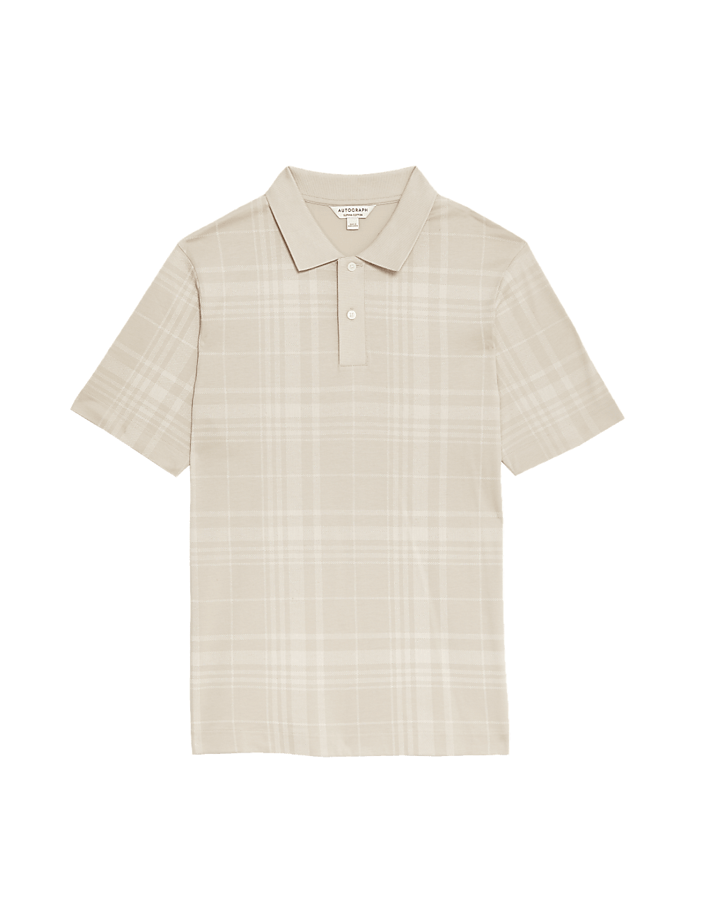 Pure Cotton Check Polo Shirt