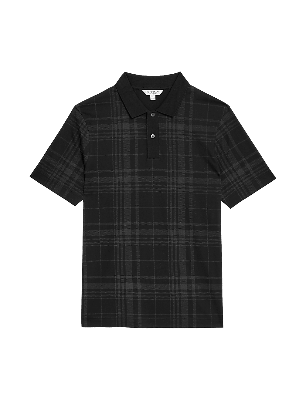 Pure Cotton Check Polo Shirt