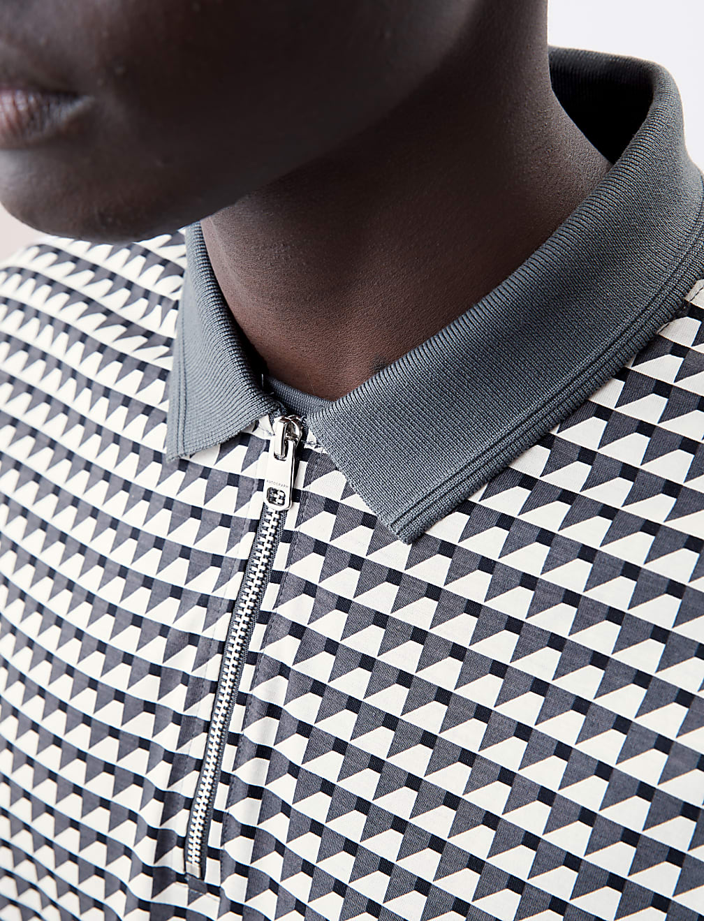 Pure Supima® Cotton Geometric Polo Shirt