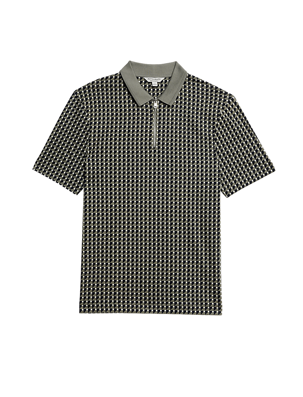 Pure Supima® Cotton Geometric Polo Shirt