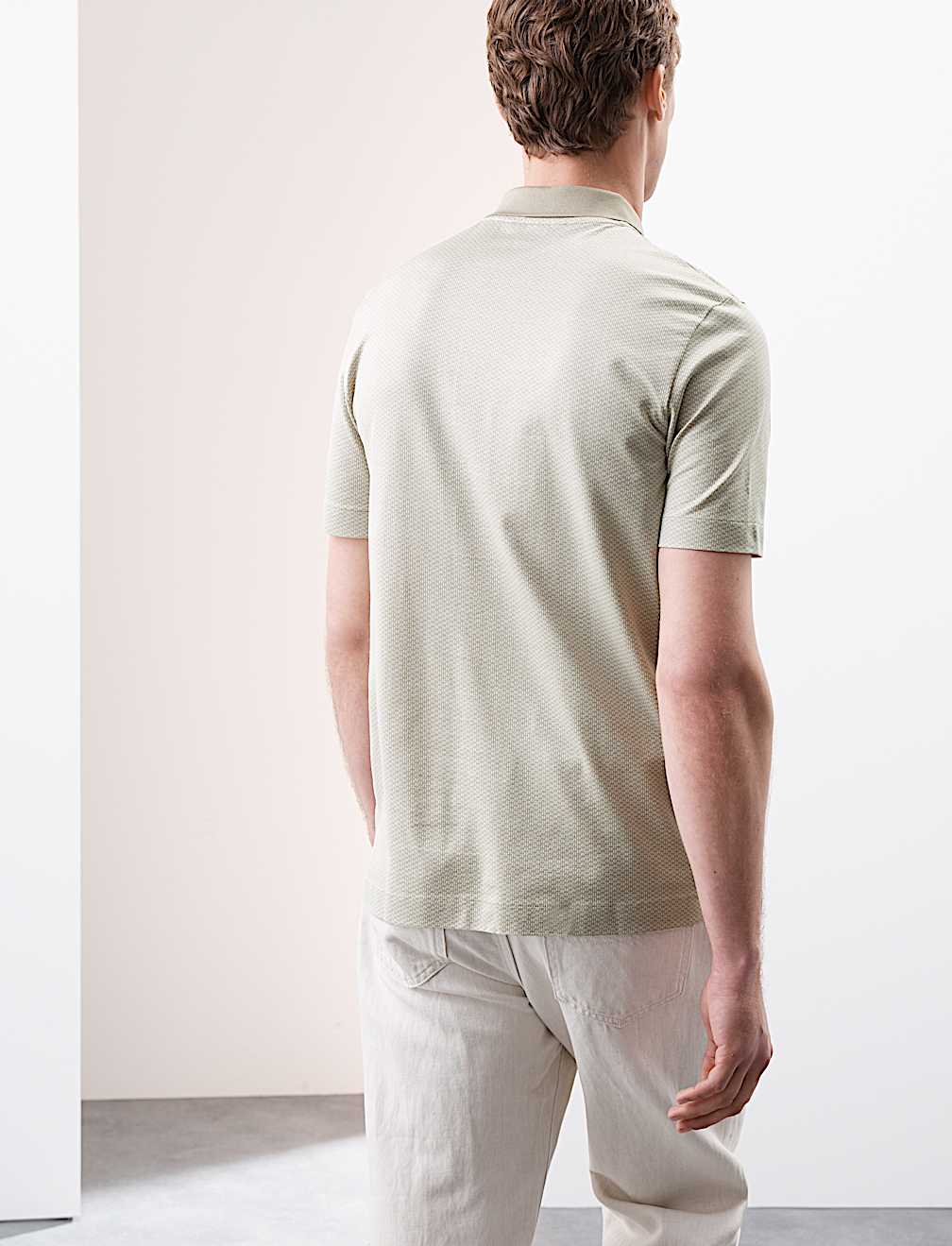 Pure Supima® Cotton Jacquard Polo Shirt