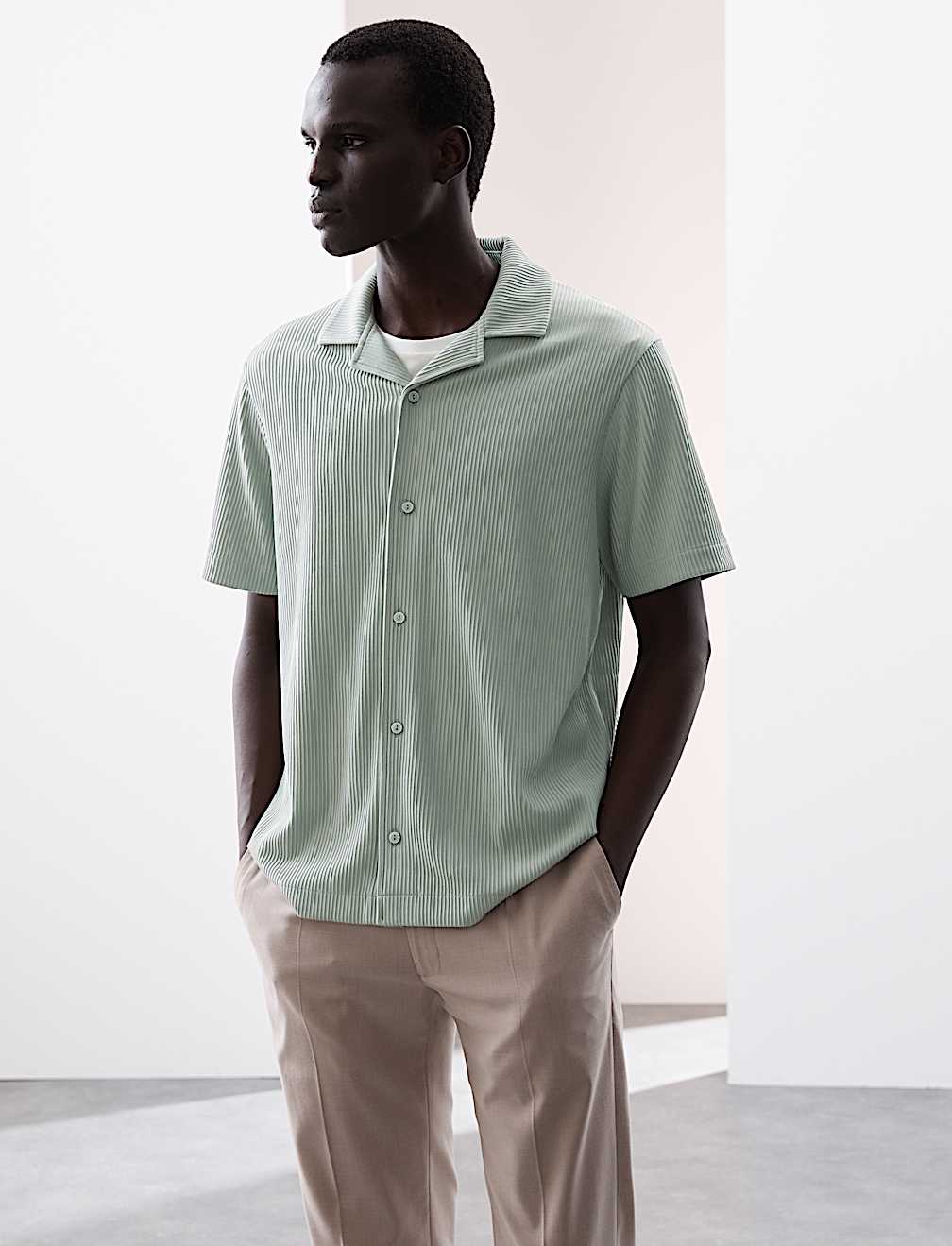 Cuban Collar Ottoman Revere Shirt