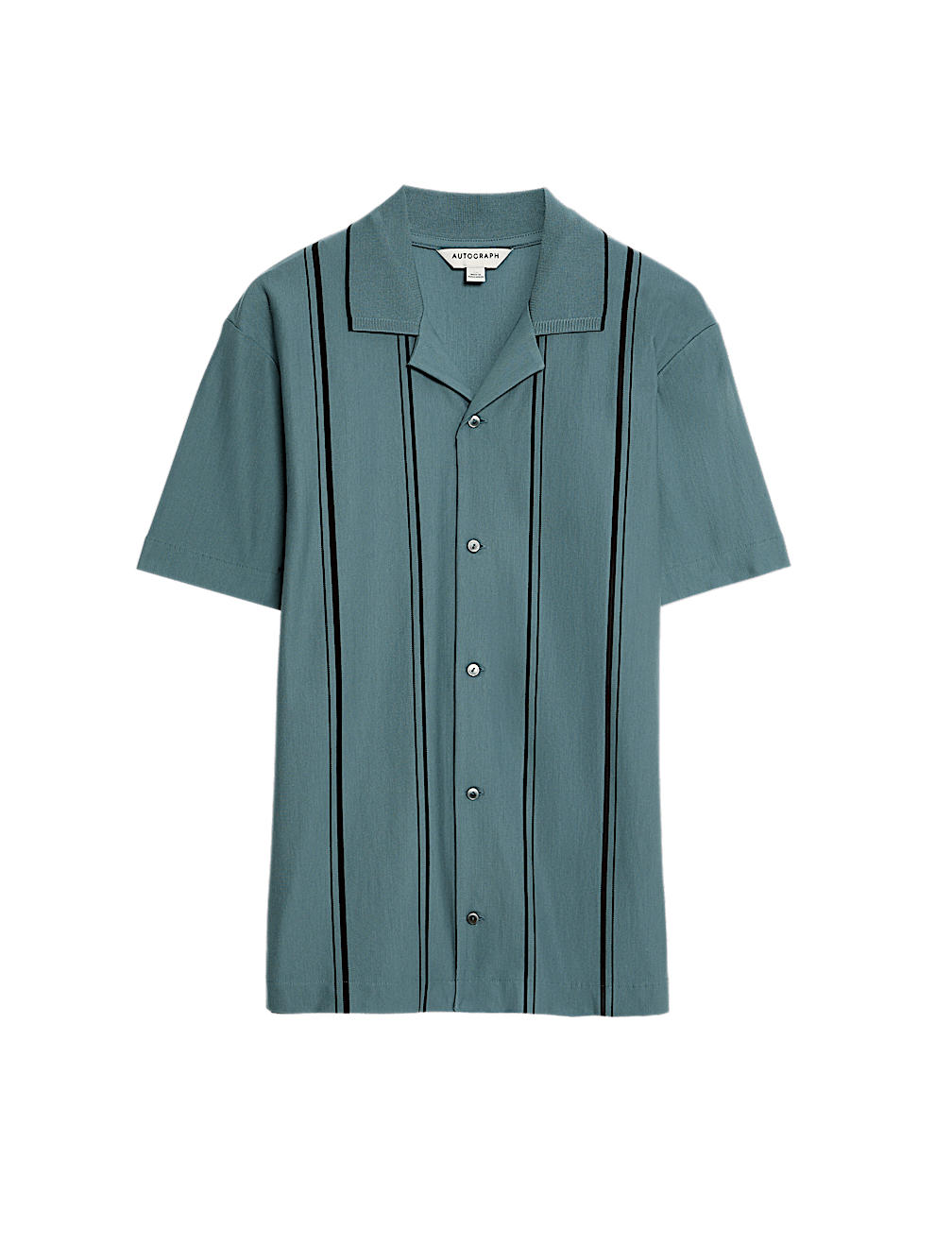 Cotton Rich Striped Revere Polo Shirt