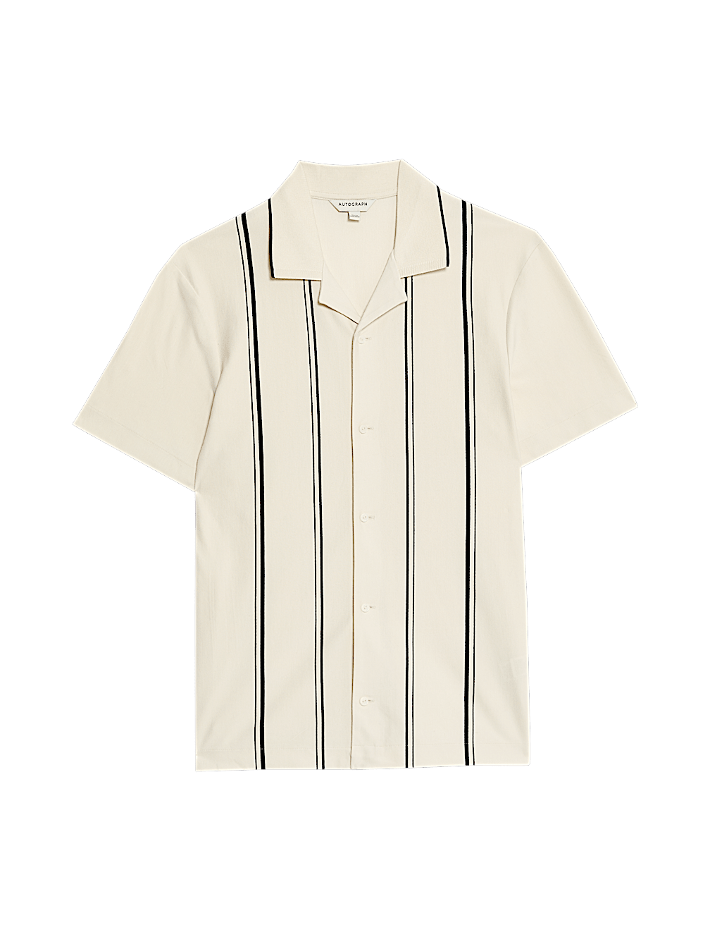 Cotton Rich Striped Revere Polo Shirt