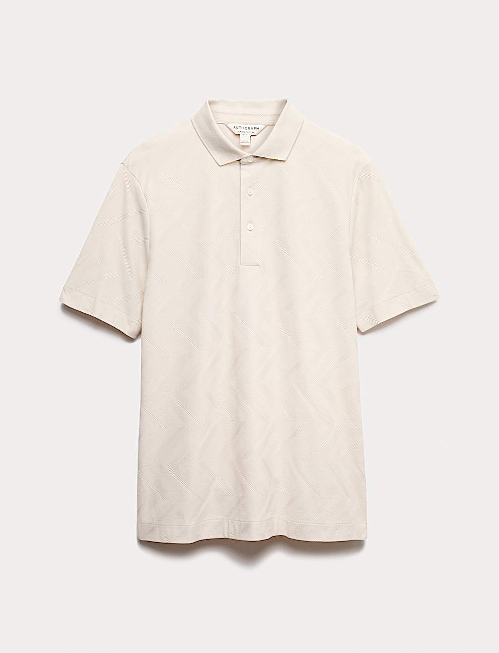 Pure Cotton Geometric Print Polo Shirt