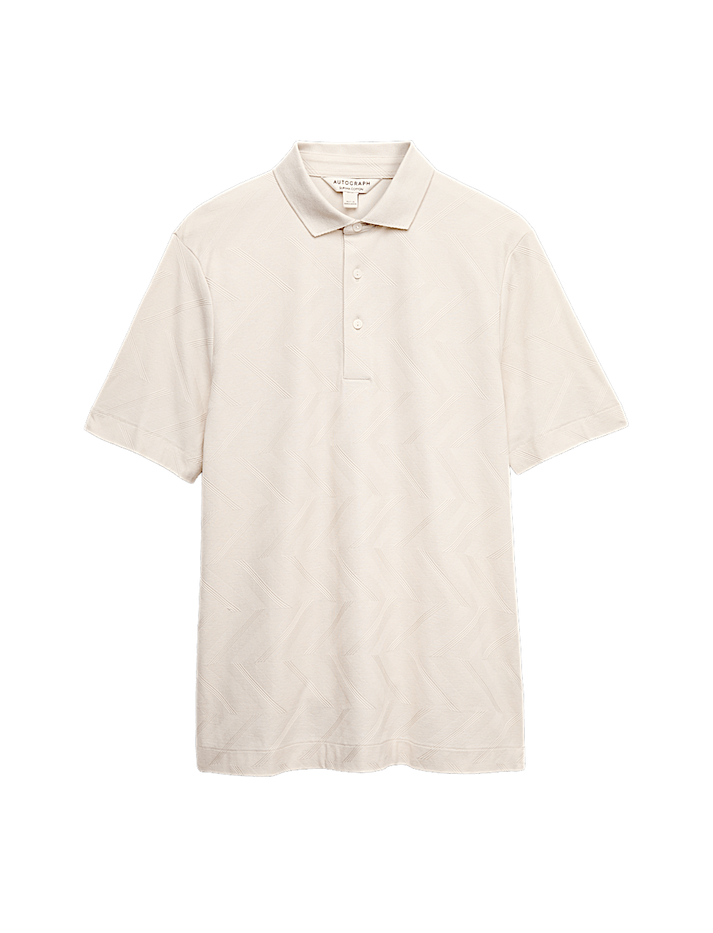 Pure Cotton Geometric Print Polo Shirt