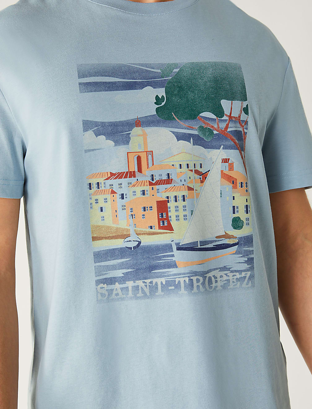 Pure Cotton Cote d'Azur Graphic T-Shirt