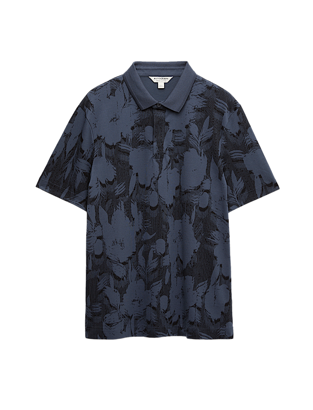Pure Cotton Floral Print Polo Shirt