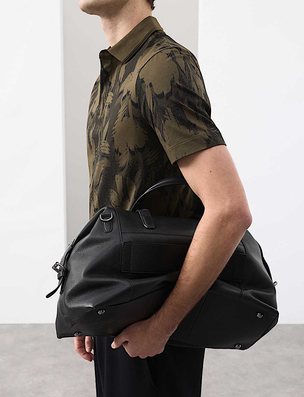 Pure Cotton Floral Print Polo Shirt