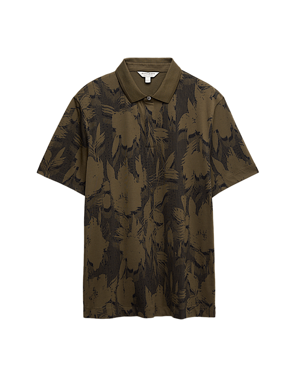 Pure Cotton Floral Print Polo Shirt