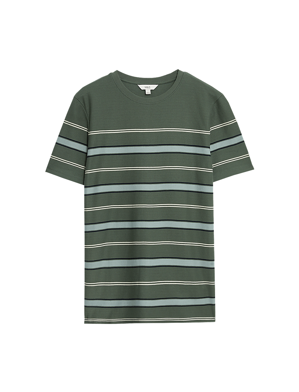 Pure Cotton Herringbone Striped T-shirt