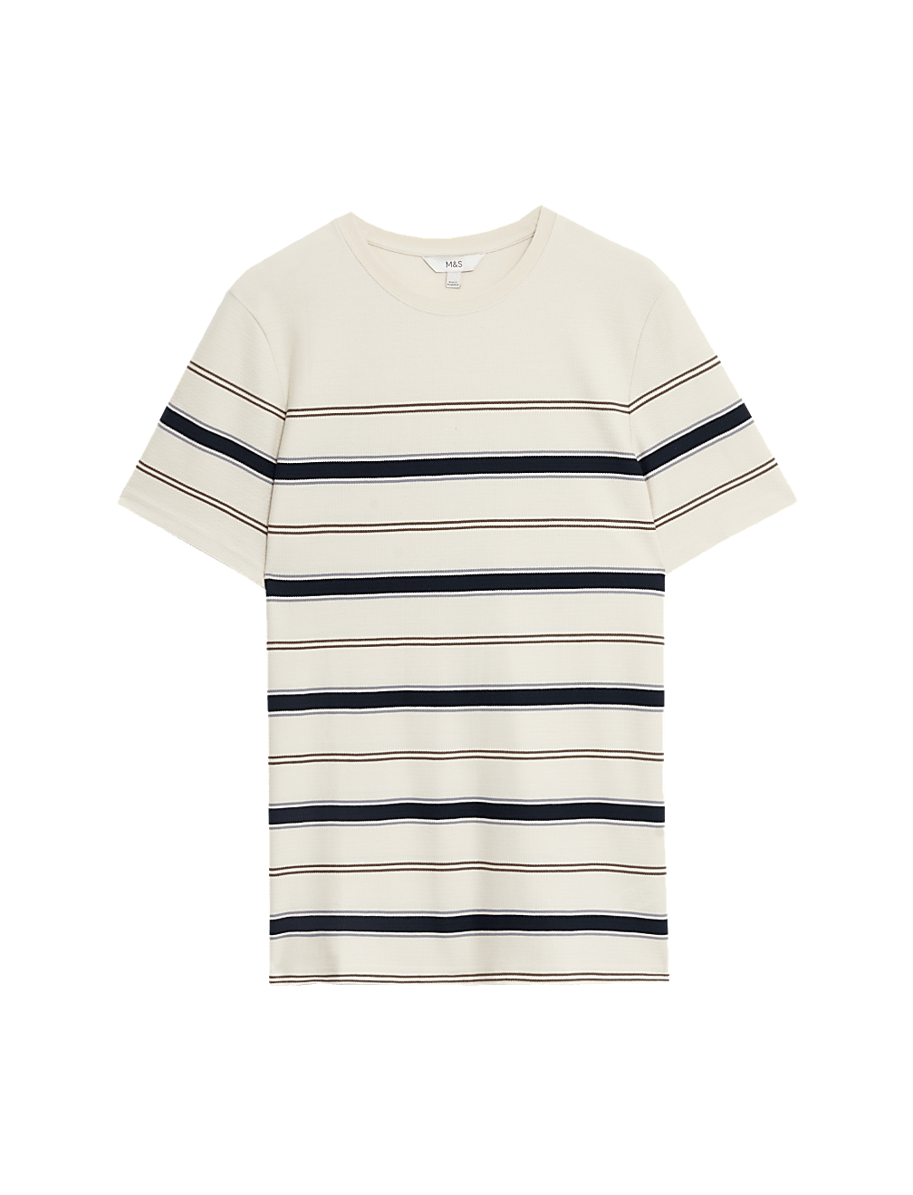 Pure Cotton Herringbone Striped T-shirt