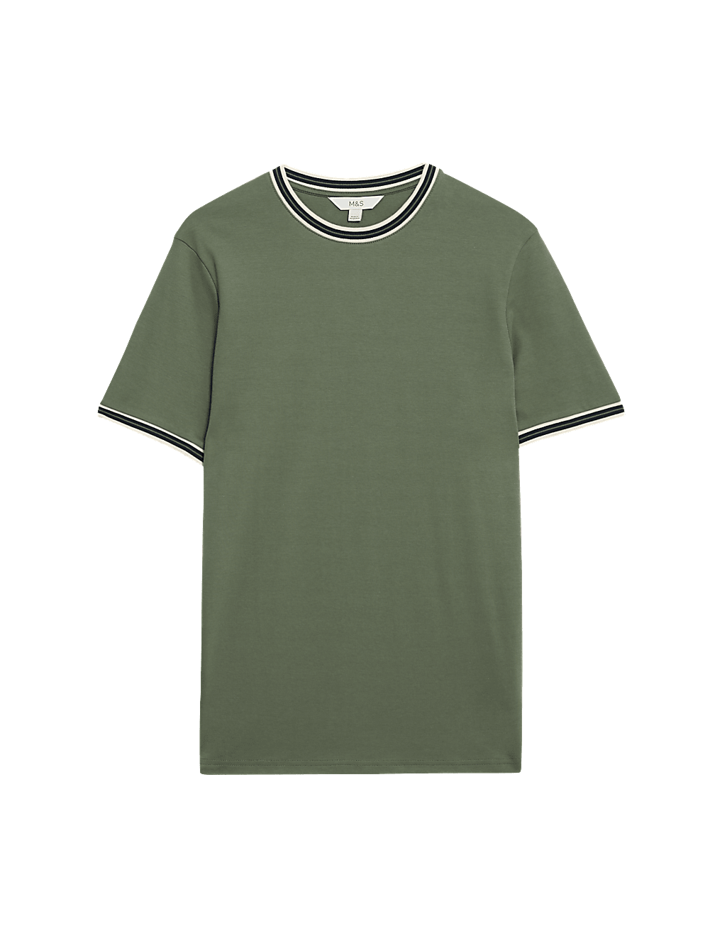 Pure Cotton Tipped T-Shirt