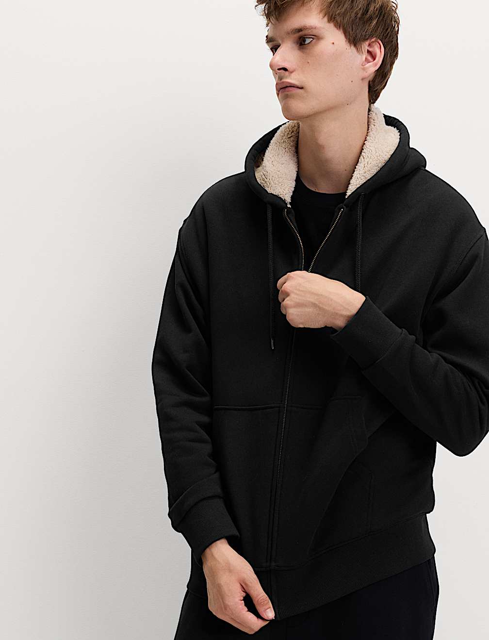 Cotton Rich Fleece Lined Hoodie