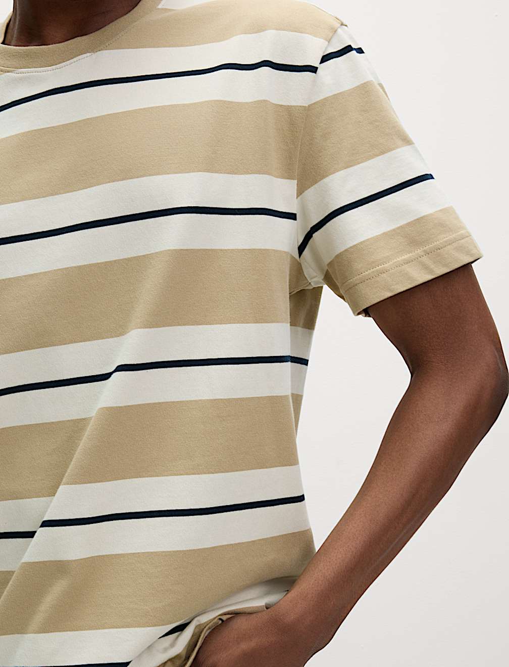 Pure Cotton Striped T-Shirt