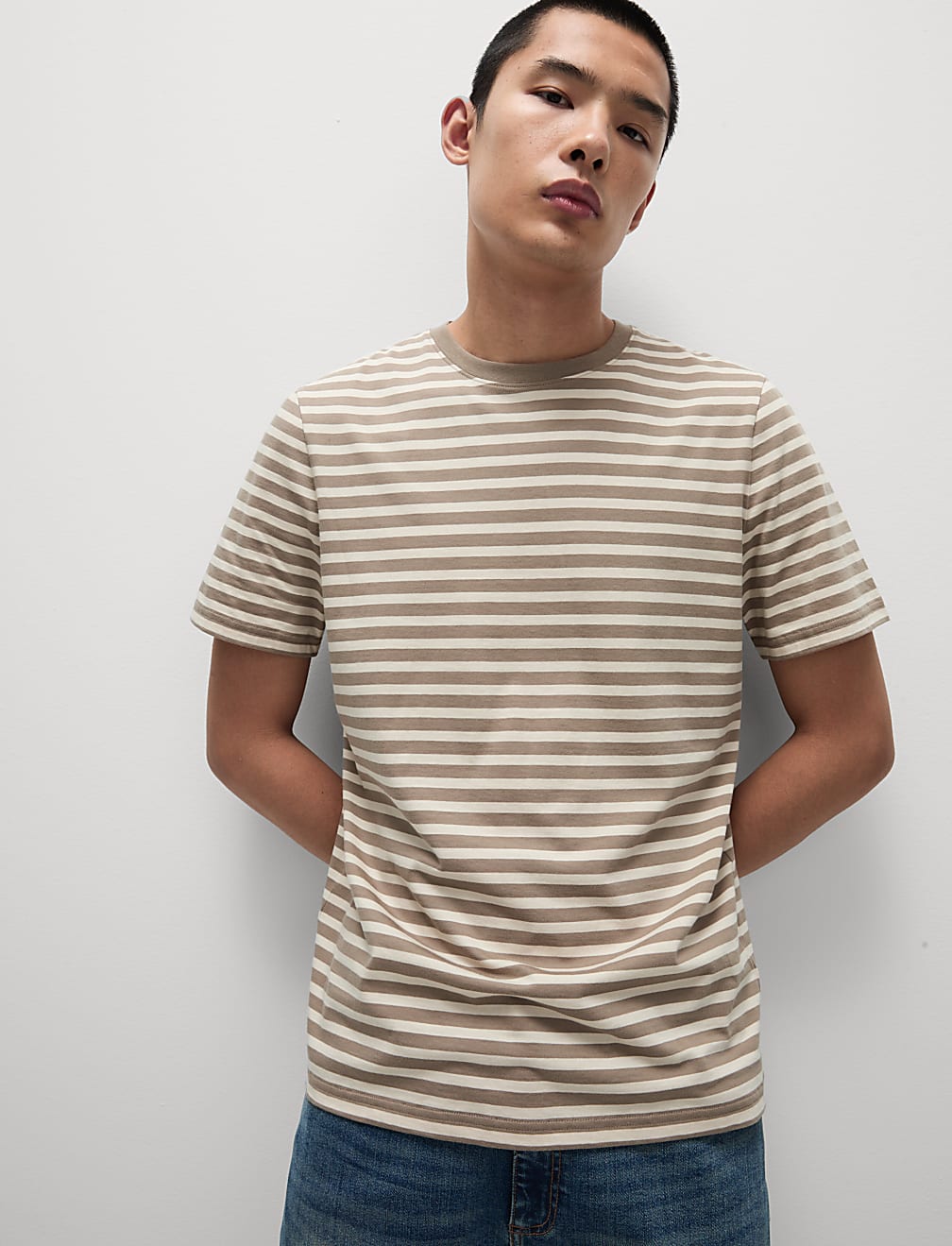 Regular Fit Crew Neck Striped T-Shirt